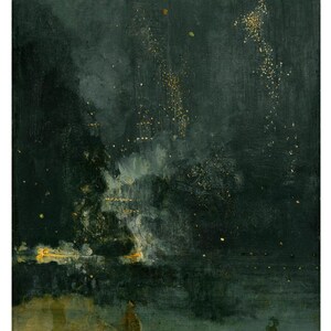 Foguete Cadente, ou Noturno em Preto e Dourado, de James Whistler