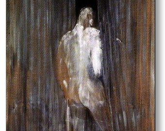 Grabado «Forma humana» de Francis Bacon, arte abstracto de figura masculina