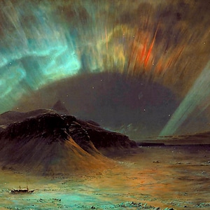 The Aurora Borealis by Frederic Edwin Church created in 1865
