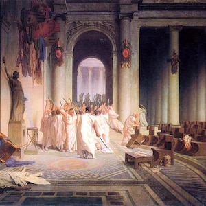Death of Caesar by Jean Leon Gerome created in 1867