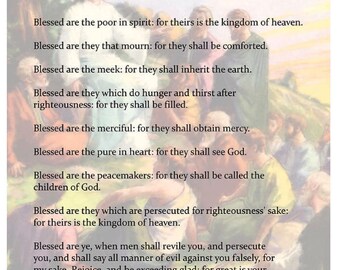 The Beatitudes Art Print: Sermon on the Mount