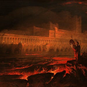 Pandemonium von John Martin, Paradise Lost Art Print, Satans Hauptstadt