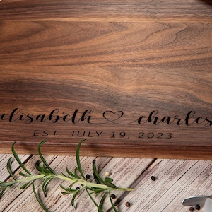 Personalized Cutting Board - Engraved Cutting Board, Custom Cutting Board, Wedding Gift, Housewarming Gift, Anniversary Gift, Engagement