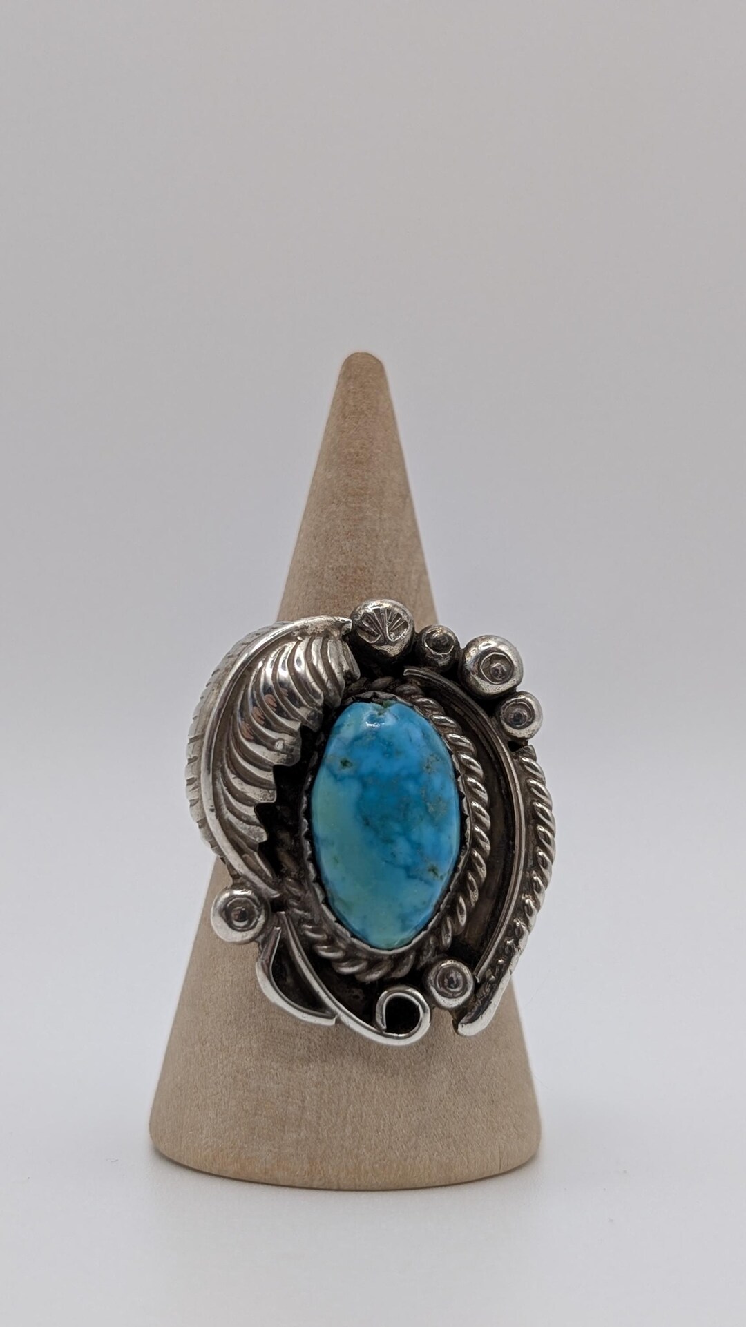 Vintage Sterling Silver Turquoise Native American Ring Size 6 - Etsy