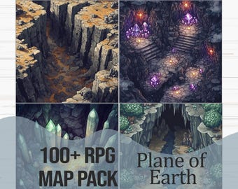 RPG Battlemap Pack - Plane of Earth | 100+ Maps for D&D, Pathfinder, and Other TTRPGS