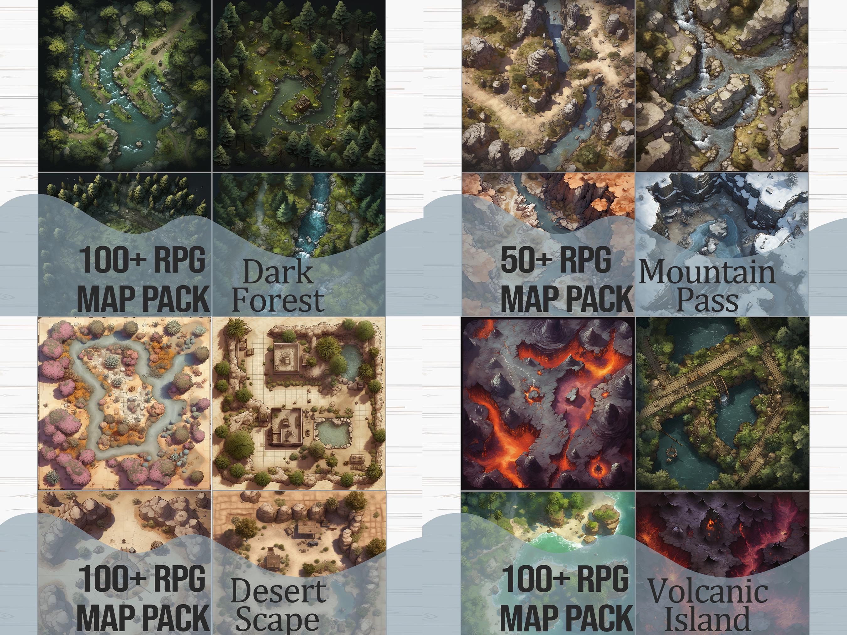 RPG Battlemap Pack Bundle Volume 01 | 1000+ Maps for D&D, Pathfinder ...