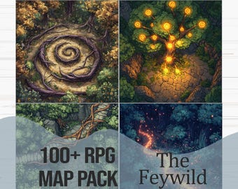 RPG Battlemap Pack - The Feywild | 100+ Maps for D&D, Pathfinder, Daggerheart, and Other TTRPGS