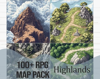 RPG Battlemap Pack - Highlands | 100+ Maps for D&D, Pathfinder, and Other TTRPGS