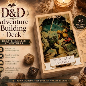 Seeds of Adventure - TTRPG Storytelling Deck | RPG Plot Hook Cards | GM Inspiration, Adventure Prompts for D&D, Pathfinder, Tabletop Games