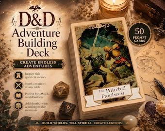 Seeds of Adventure - TTRPG Storytelling Deck | RPG Plot Hook Cards | GM Inspiration, Adventure Prompts for D&D, Pathfinder, Tabletop Games