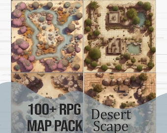 RPG Battlemap Pack - Desert | 100+ Maps for D&D, Pathfinder, and Other TTRPGS