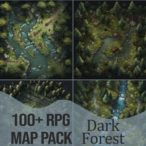 RPG Battlemap Pack – Der dunkle Wald | Über 100 Karten für D&D, Pathfinder und andere TTRPGS