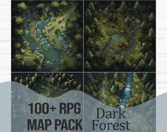 RPG Battlemap Pack - The Dark Forest | 100+ Maps for D&D, Pathfinder, and Other TTRPGS