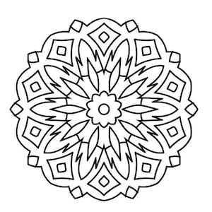 45 Mandala Coloring Pages Mandala Adult Digital Coloring Book, Printable Coloring Pages, Simple Mandala Designs To Be Filled In With Color