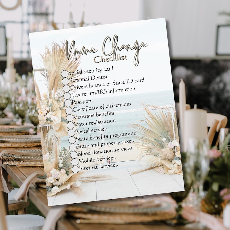 Complete Name Change Checklist Printable | Legal Guide & Document ...