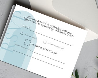 Editable Wedding RSVP - Charming Range