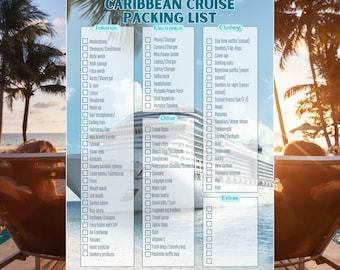 Caribbean Cruise Packing List | Tropical Vacation Travel Planner (PDF Guide)