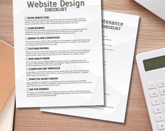 Website Design Checklist Printable | SEO Tips for Designers and Beginners | Web Design Planning Guide