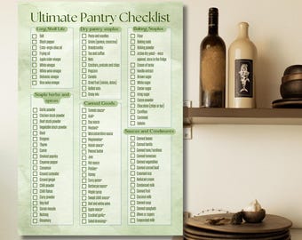 Pantry Checklist: Meal Prep & Grocery Shopping (Printable)