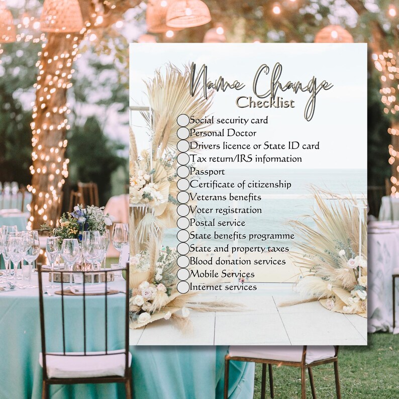 Complete Name Change Checklist Printable | Legal Guide & Document ...