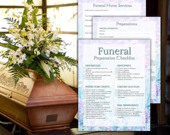 Comprehensive Funeral Preparation Checklist Printable | End of Life Planning Guide & Organizer