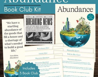 Abundance Book Club Kit: Discussion Questions, Bookmark & Quote Printables and More!