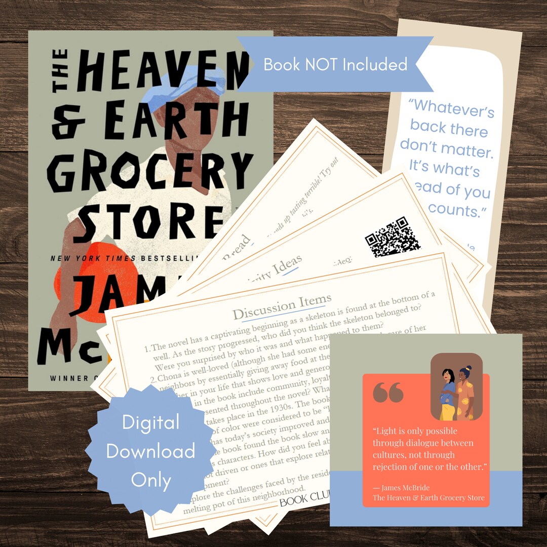 Book Club Kit for the Heaven and Earth Grocery Store by James Mcbride Etsy