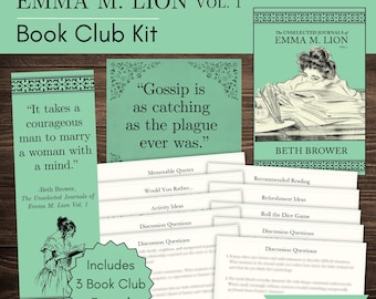 The Unselected Journals of Emma M. Lion Vol. 1 boekenclubpakket en discussiegids met op maat gemaakte bladwijzers en afdrukbare quotes