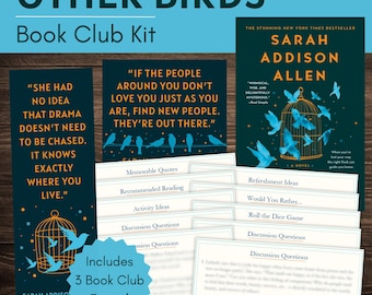 Andere Birds-boekenclubkit en discussiegids | Andere vogels van Sarah Addison Allen op maat gemaakte bladwijzer en quote printables