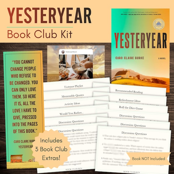 Yesteryear Book Club Kit and Discussion Guide | Yesteryear by Caro Claire Burke Custom-Made Bookmark and Quote Printables