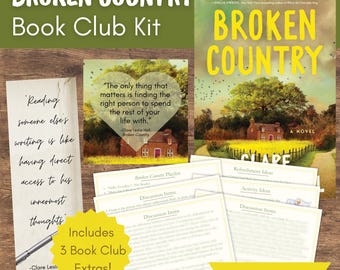 Broken Country Book Club-kit en discussiegids | Broken Country door Clare Leslie Hall Op maat gemaakte bladwijzer en quote printables