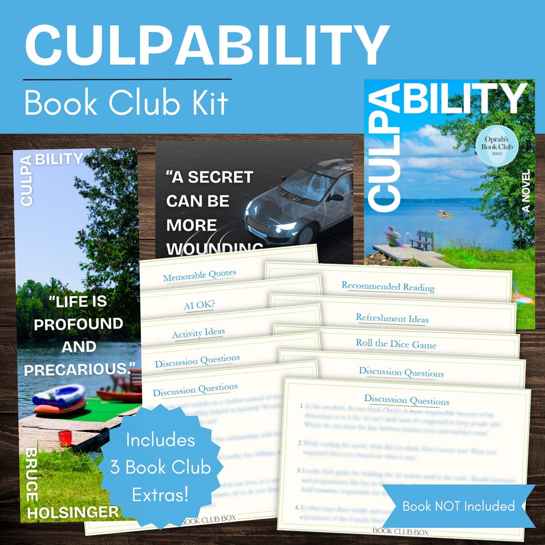 Culpability Book Club Kit and Discussion Guide With Custom-made ...