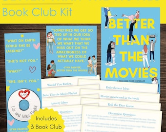 Better Than The Movies Book Club Kit and Discussion Guide | Better Than The Movies by Lynn Painter Custom-Made Bookmark and Quote Printables