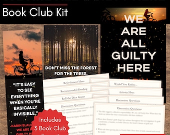 We Are All Guilty Here Book Club Kit and Discussion Guide | We Are All Guilty Here Custom-Made Bookmark and Quote Printables