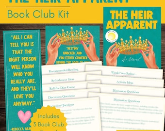 The Heir Apparent Book Club-kit en discussiegids met op maat gemaakte bladwijzer en afdrukbare quotes!