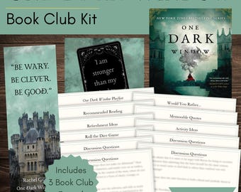 One Dark Window Book Club Kit and Discussion Guide with Custom-Made Bookmark and Quote Printables