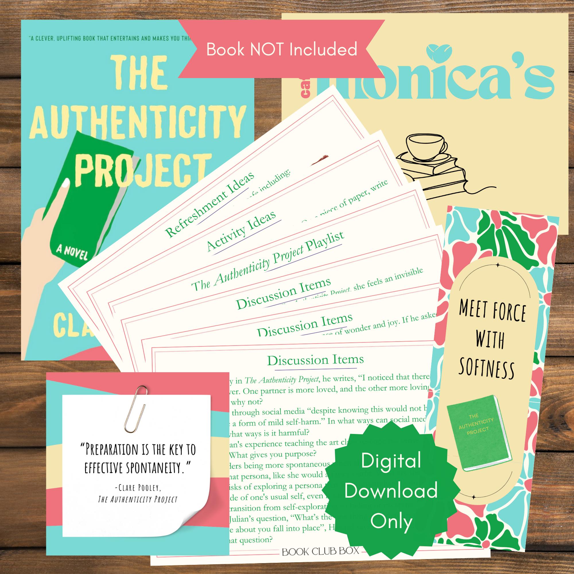 Book Club Kit for the Authenticity Project by Clare Pooley - Etsy