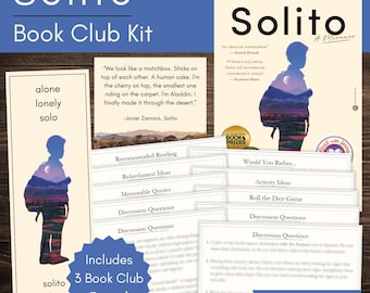 Solito Book Club Kit and Discussion Guide with Custom-Made Bookmark and Quote Printables | Instant Download!