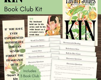Kin Book Club Kit en discussiegids met op maat gemaakte bladwijzers en afdrukbare quotes