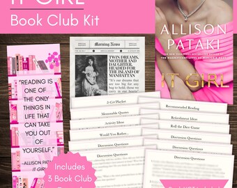 It Girl-boekenclubkit en discussiegids | It Girl van Allison Pataki | Op maat gemaakte bladwijzer- en quote-afdrukbare items