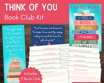 Dit boek deed me denken aan jou Boekenclubkit en discussiegids met op maat gemaakte bladwijzer en quote-afdrukbare items | Direct downloaden!