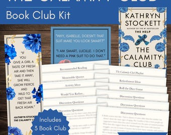 The Calamity Club Book Club-kit en discussiegids met op maat gemaakte bladwijzer en quote-afdrukbare items