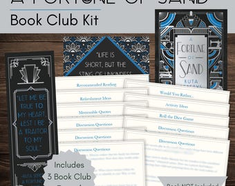 A Fortune of Sand Book Club Kit and Discussion Guide with Custom-Made Bookmark and Quote Printables | Instant Download!