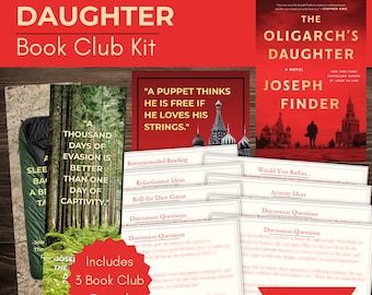 The Oligarch's Daughter Book Club Kit en discussiegids met op maat gemaakte bladwijzer en quote-afdrukbare items