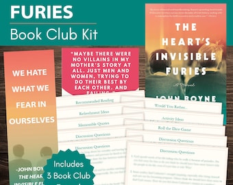 The Heart's Invisible Furies Book Club Kit and Discussion Guide with Custom-Made Bookmark and Quote Printables