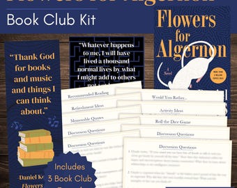 Flowers for Algernon Book Club Kit and Discussion Guide with Custom-Made Bookmark and Quote Printables