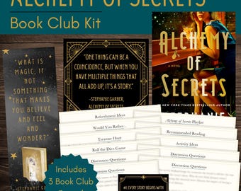 Alchemy of Secrets Book Club Kit and Discussion Guide | Alchemy of Secrets by Stephanie Garber Custom-Made Bookmark and Quote Printables