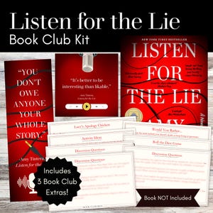 Listen for the Lie Book Club Kit | Listen for the Lie by Amy Tintera Book Group Discussion Guide