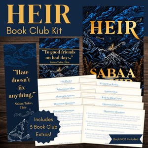 Heir Book Club Kit and Discussion Guide | Heir by Sabaa Tahir Custom-made Bookmark and Quote Printables | Instant Download!