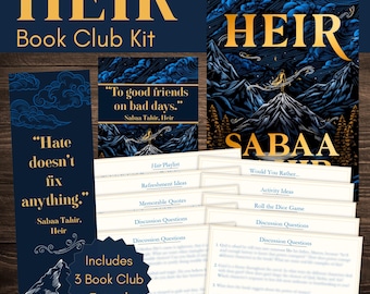 Heir Book Club Kit: Diskussionsfragen, Aktivitäten, Lesezeichen & Zitat zum Ausdrucken und mehr! Sofort Download